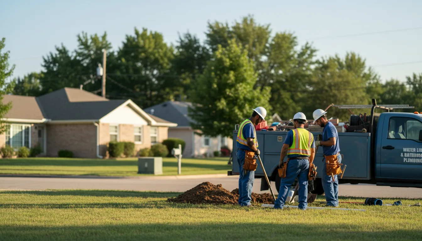 Residential water line and bathroom plumbing service in Brockton, PA